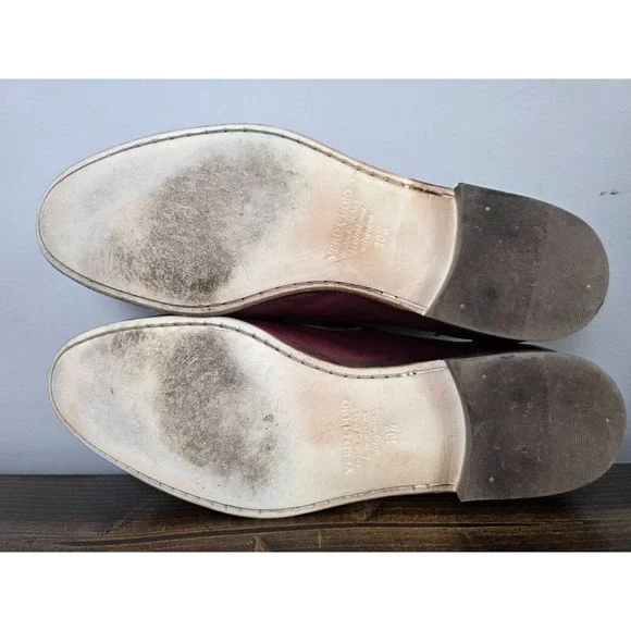 VERO CUOIO Italian Leather Slip On Mahogany Loafers Dress Shoes Italy Men's 10.5 - Picture 14 of 16